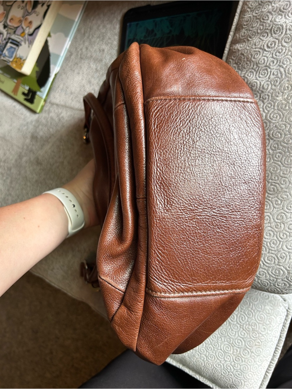 Brown Leather Shoulder Bag - Unbranded - Picture 3 of 8